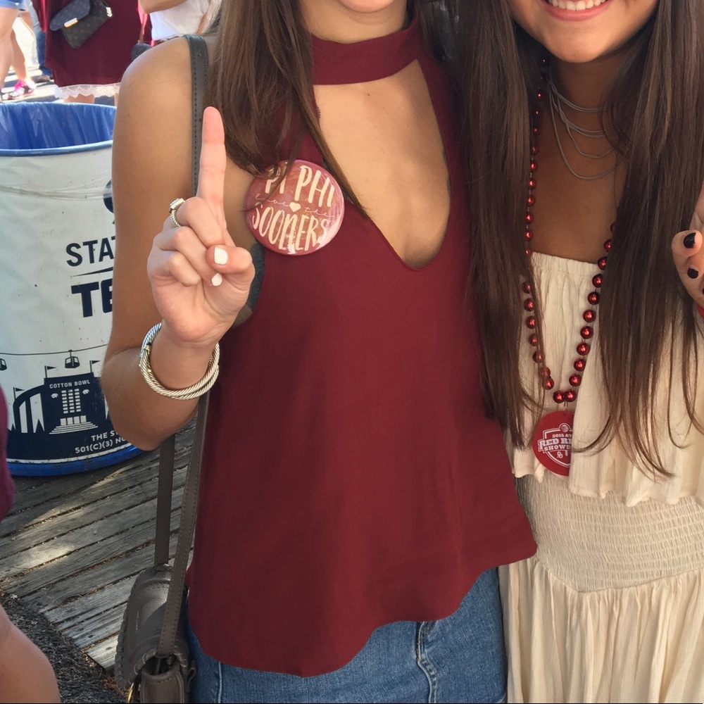 High Neck Cut-Out Tank - Great For Gameday!